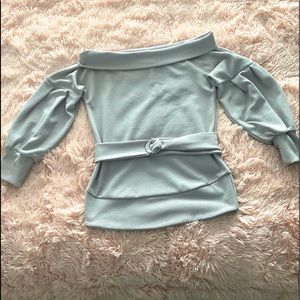 PrettyLittleThing Draped Boat Neck Top